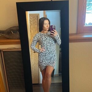 Brand new never worn snow leopard dress